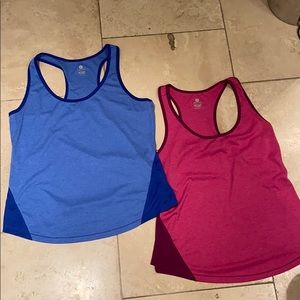 2 Workout Tank Tops ( Blue & Pink)